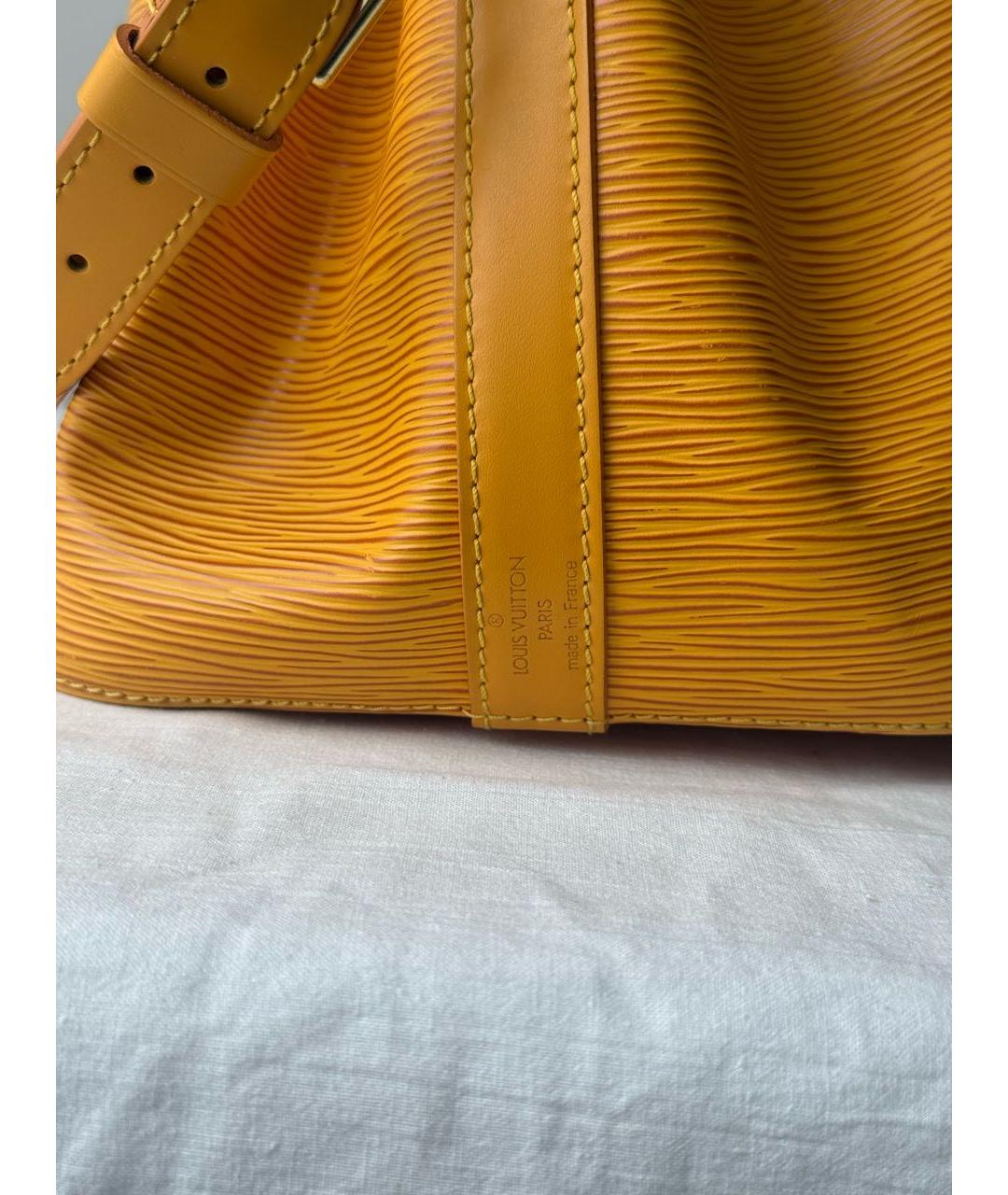 LOUIS VUITTON Желтая кожаная сумка через плечо, фото 4