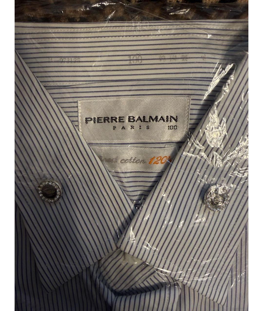 PIERRE BALMAIN Белая хлопковая классическая рубашка, фото 4
