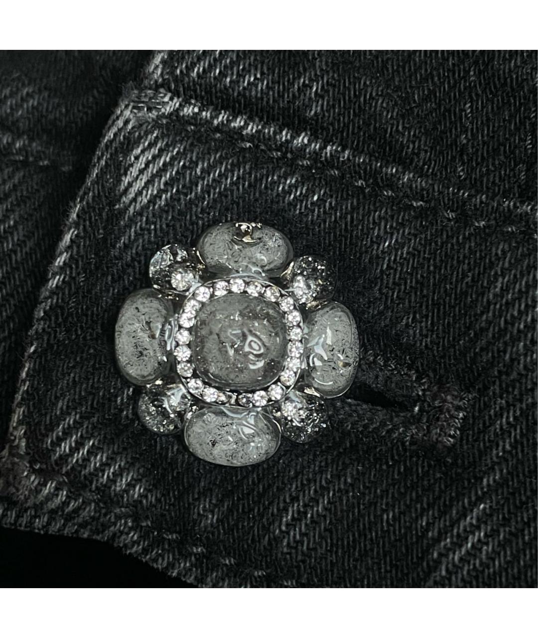 CHANEL Черные хлопковые прямые джинсы, фото 4