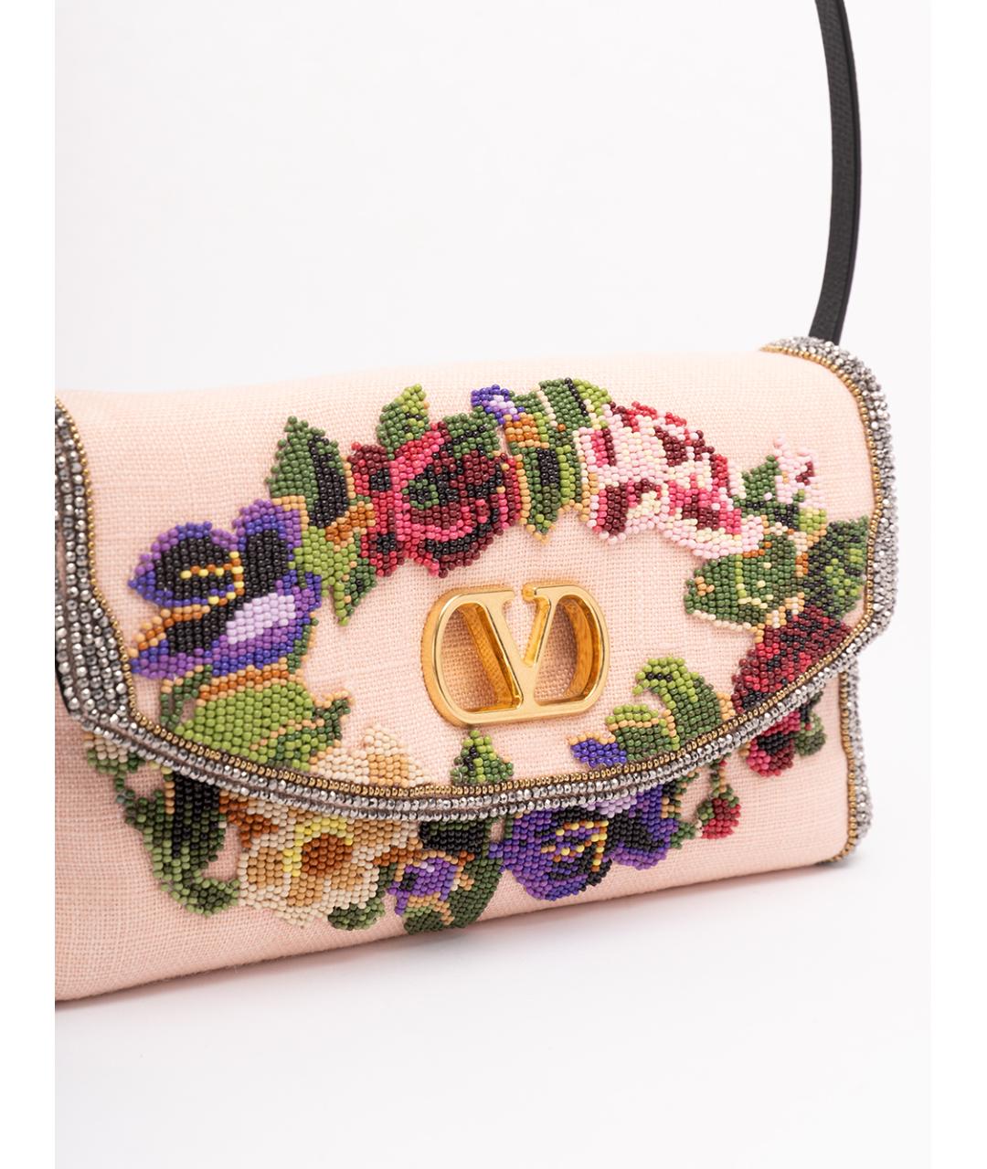 VALENTINO Мульти льняная сумка через плечо, фото 4