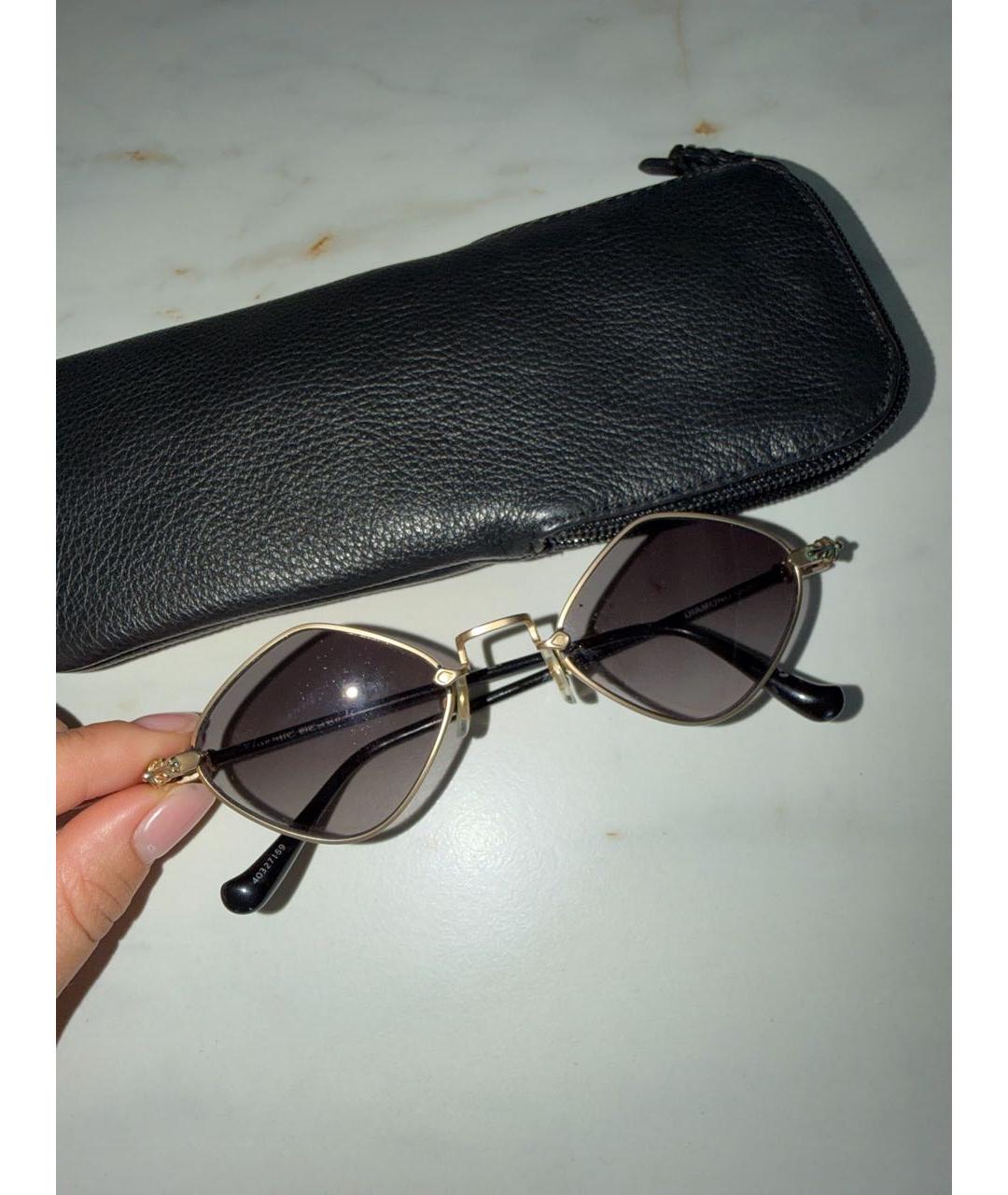 CHROME HEARTS Золотые солнцезащитные очки, фото 3