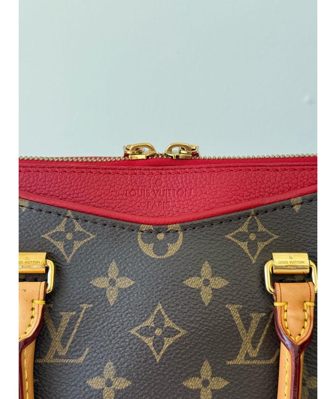 LOUIS VUITTON Коричневая канва сумка через плечо, фото 4
