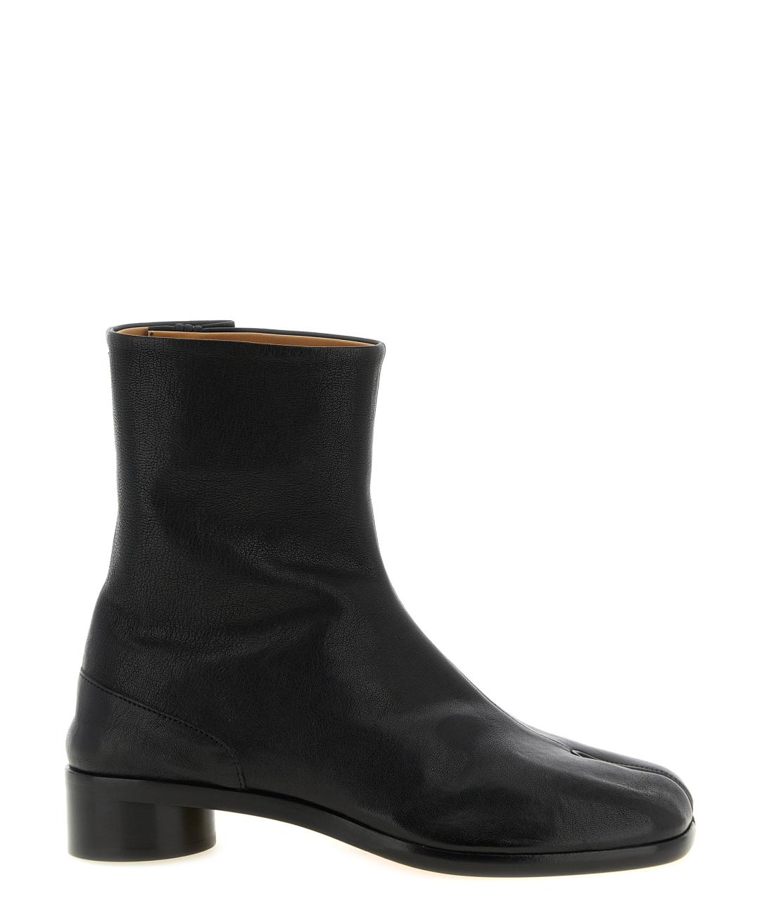 MAISON MARGIELA Черные кожаные высокие ботинки, фото 1