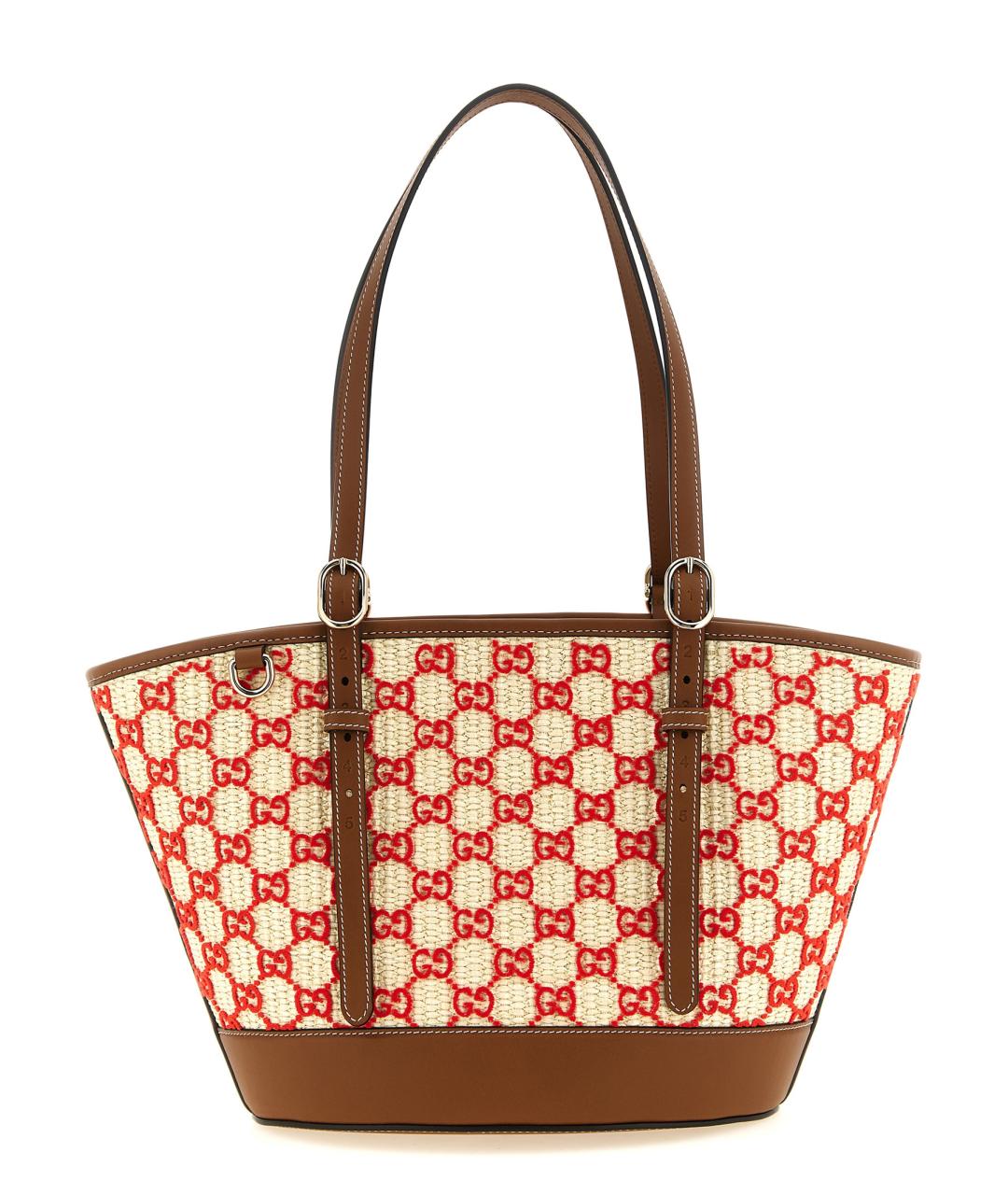 GUCCI Бежевая рафия сумка тоут, фото 1