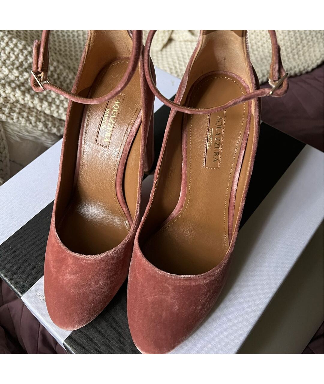 AQUAZZURA Розовые кожаные туфли, фото 2