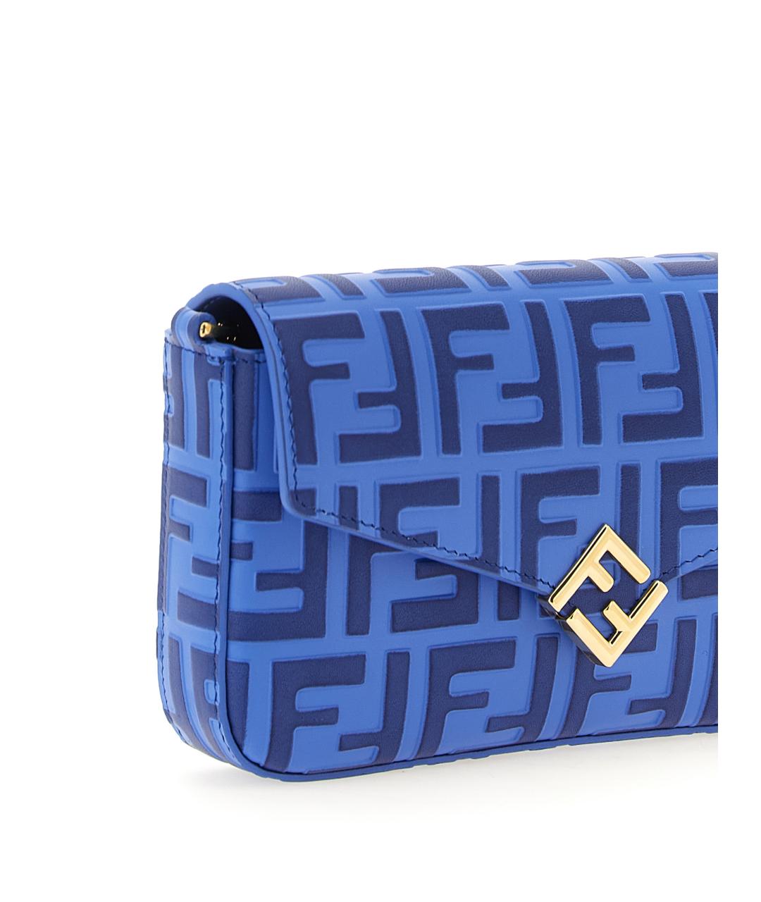 FENDI Синий кожаный кошелек, фото 3