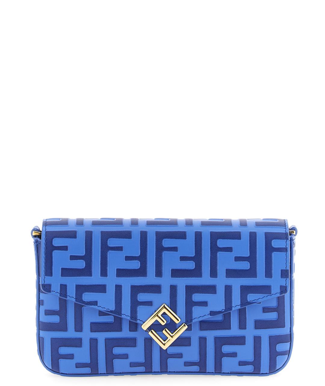 FENDI Синий кожаный кошелек, фото 1
