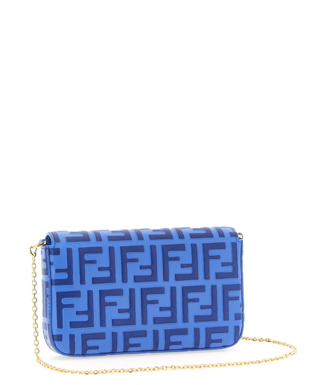 FENDI Синий кожаный кошелек, фото 2