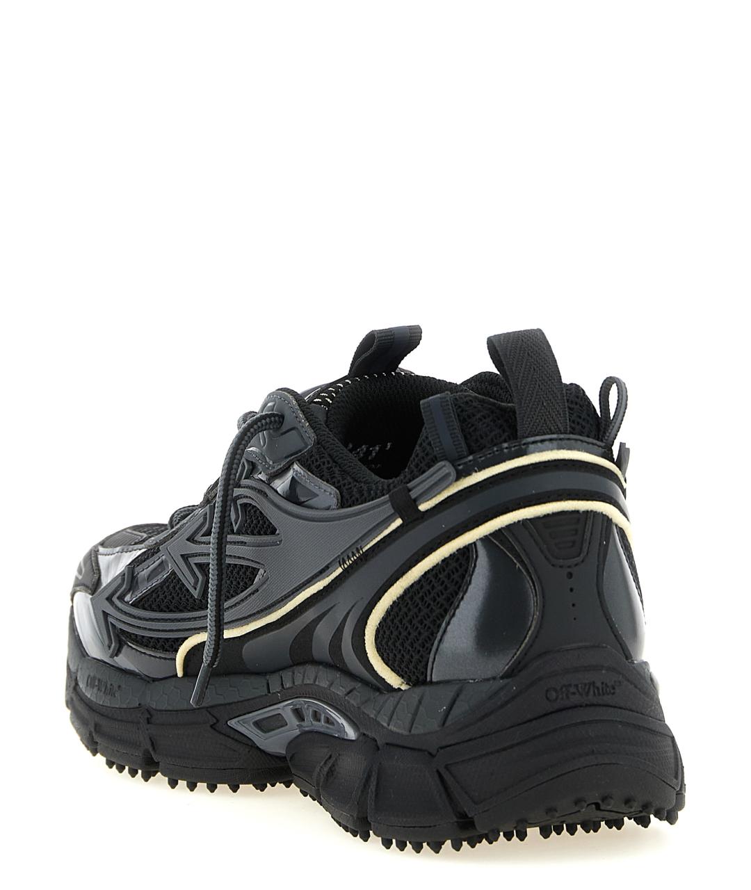 OFF-WHITE Черные текстильные низкие кроссовки / кеды, фото 4