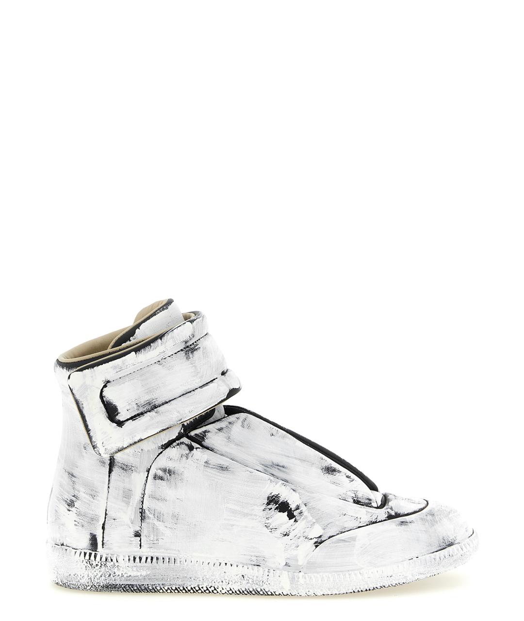 MAISON MARGIELA Белые кожаные высокие кроссовки / кеды, фото 1