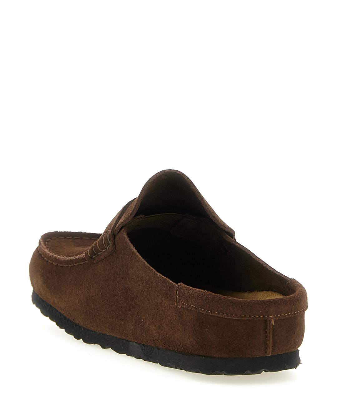 BIRKENSTOCK Коричневые замшевые шлепанцы, фото 3