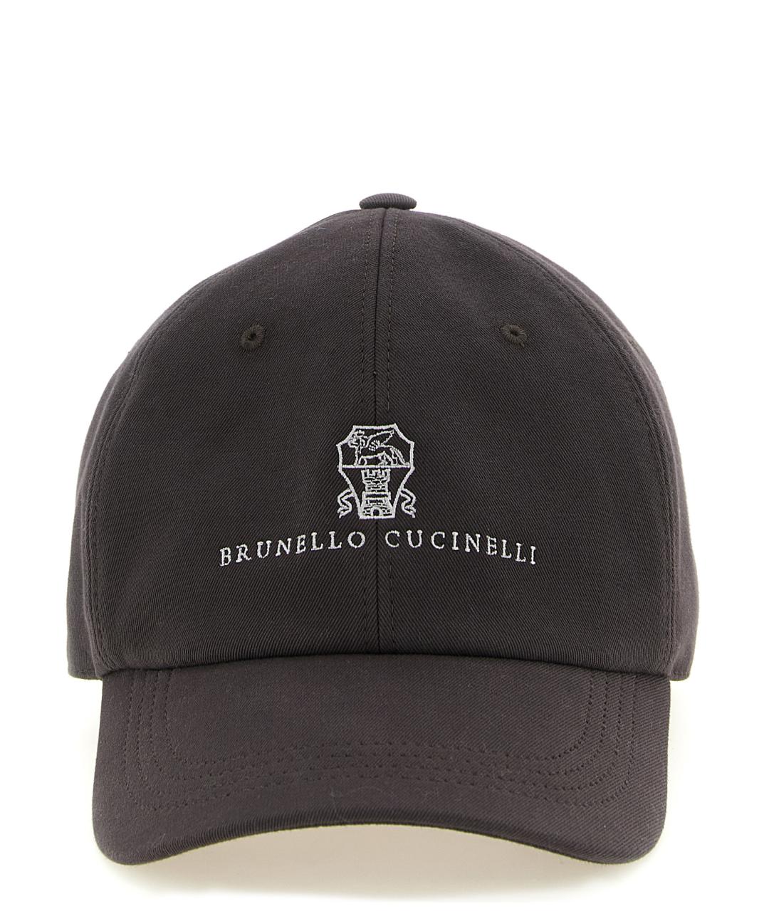 BRUNELLO CUCINELLI Коричневая хлопковая кепка/бейсболка, фото 1