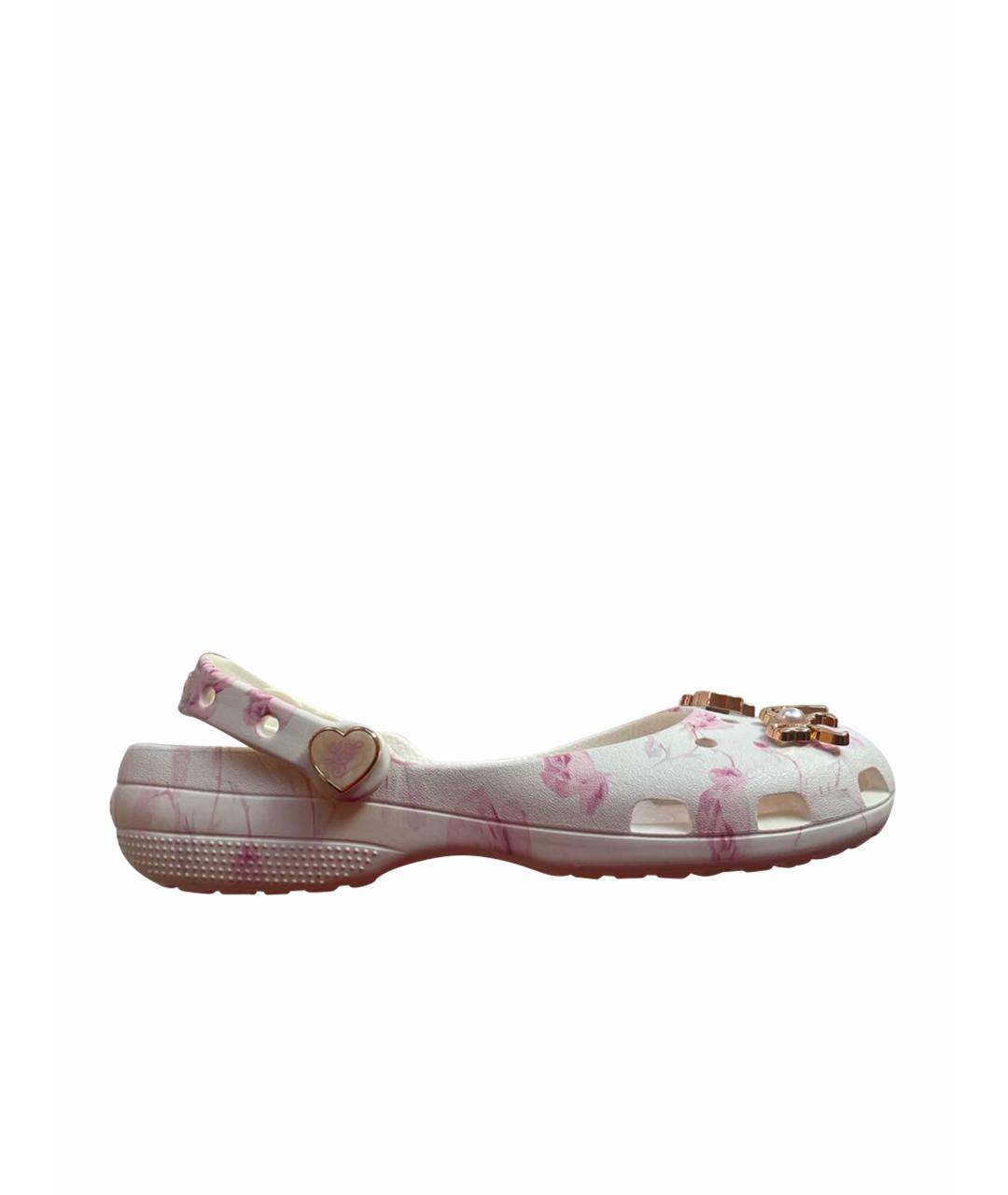 CROCS Белые резиновые сабо, фото 1