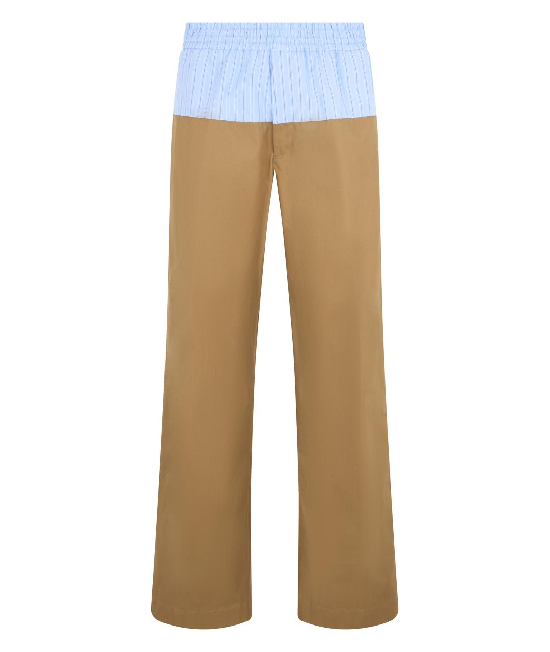 DRIES VAN NOTEN Бежевые хлопковые повседневные брюки, фото 1