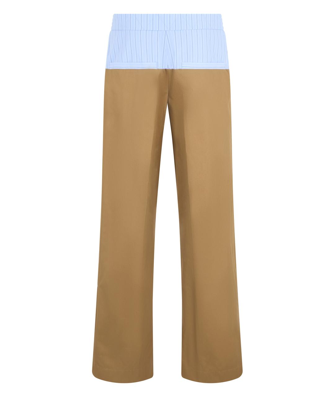 DRIES VAN NOTEN Бежевые хлопковые повседневные брюки, фото 2