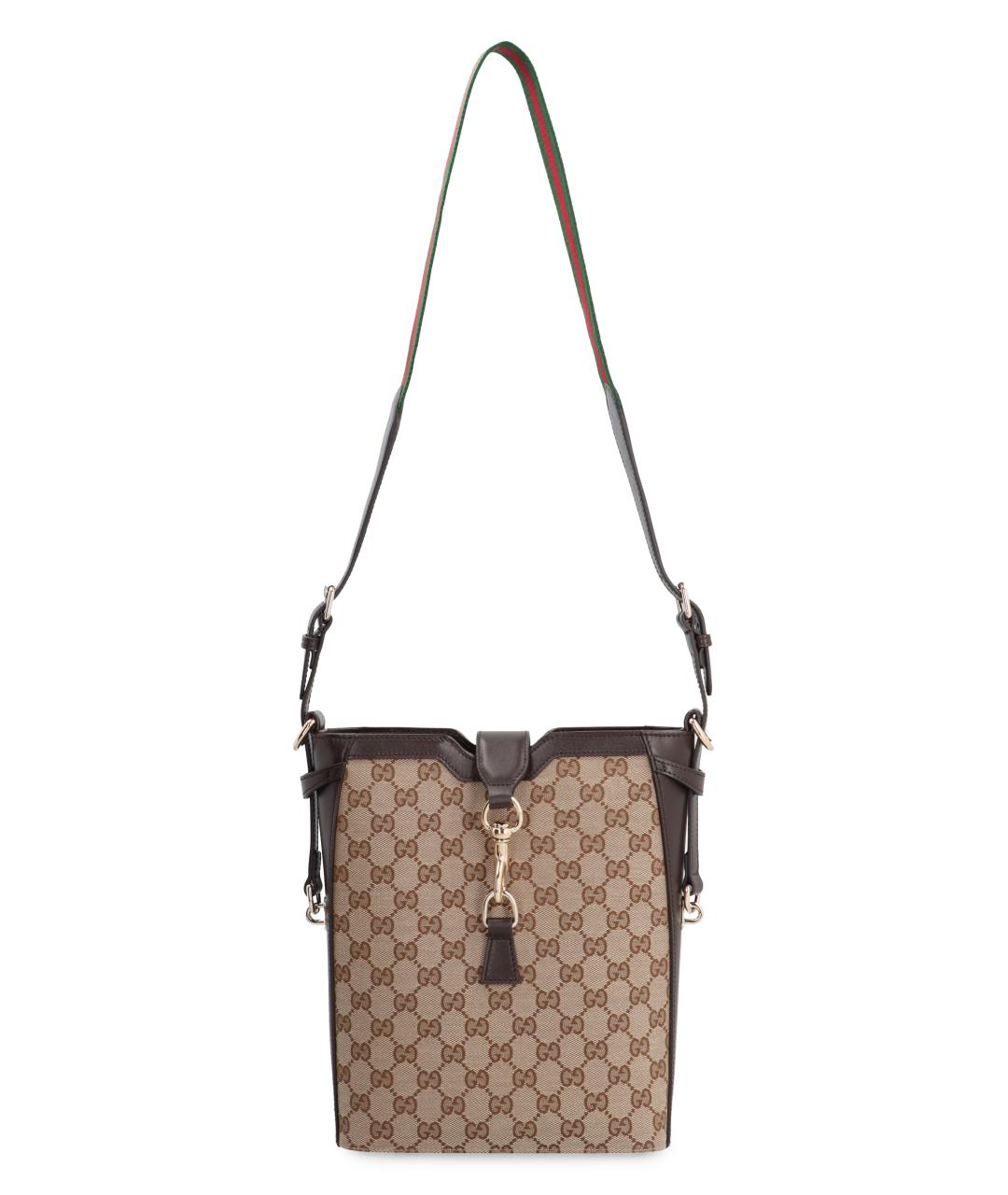 GUCCI Бежевая синтетическая сумка через плечо, фото 1