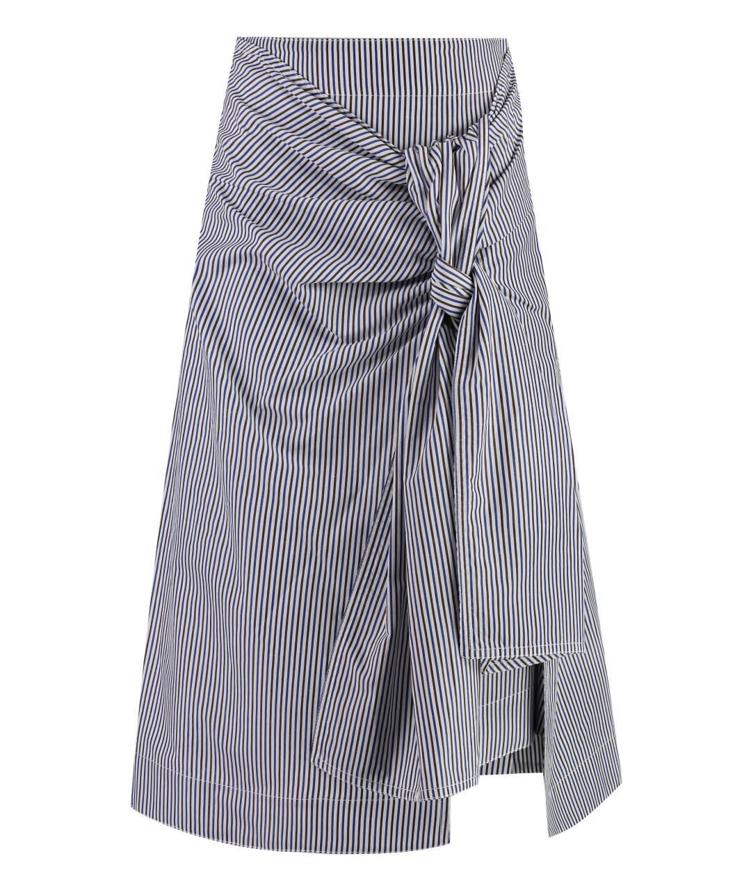 BOTTEGA VENETA Мульти хлопковая юбка миди, фото 1