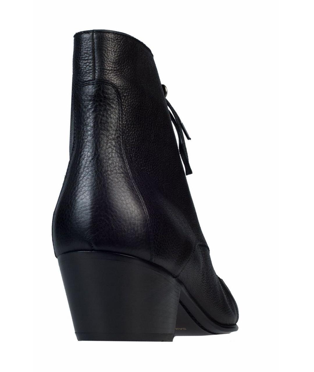 SAINT LAURENT Черные кожаные ботинки, фото 5