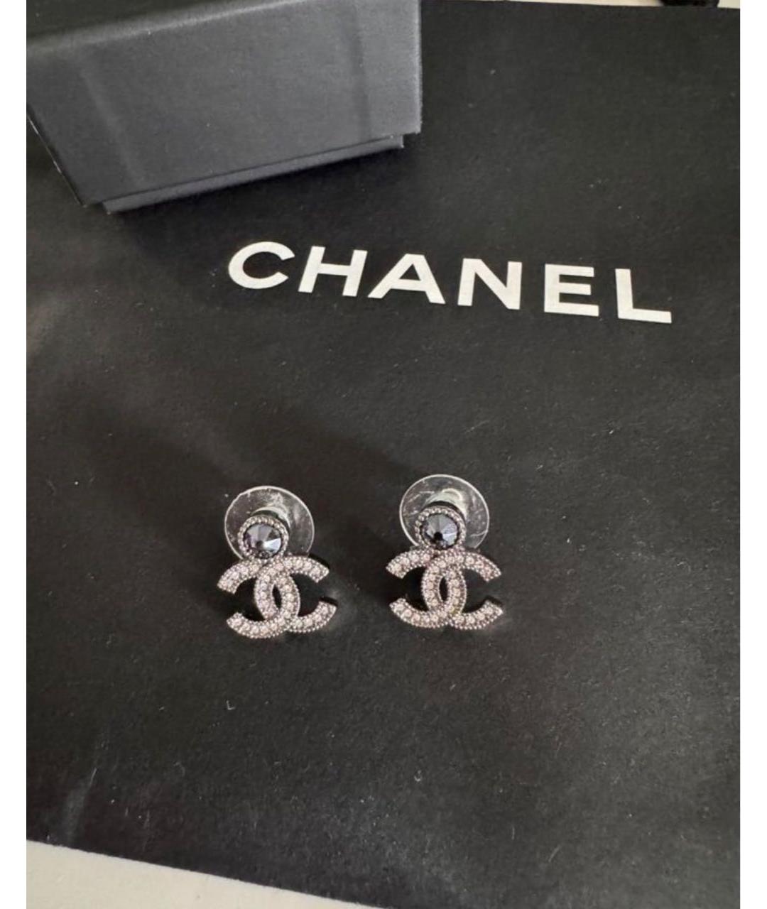 CHANEL Серебряные металлические серьги, фото 5