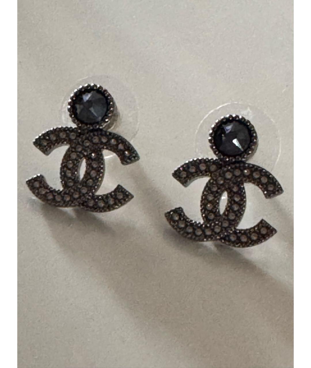 CHANEL Серебряные металлические серьги, фото 3
