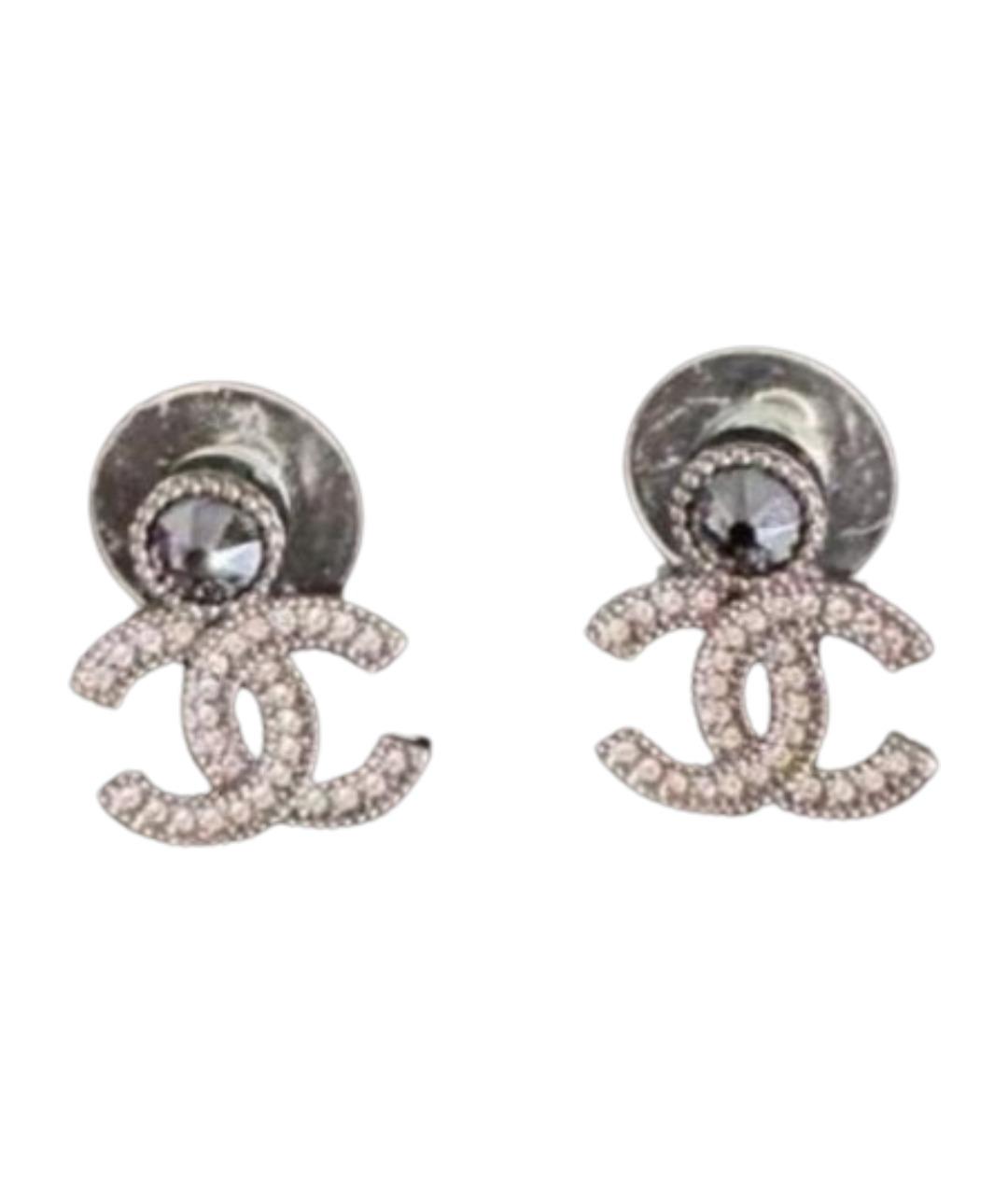 CHANEL Серебряные металлические серьги, фото 1