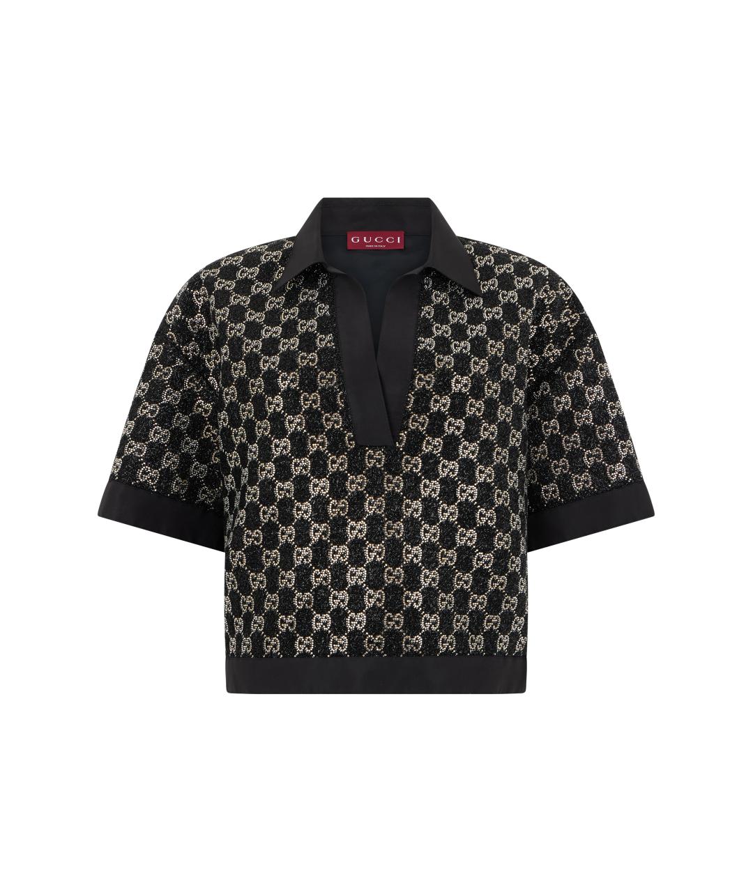 GUCCI Черная вискозная блузы, фото 1