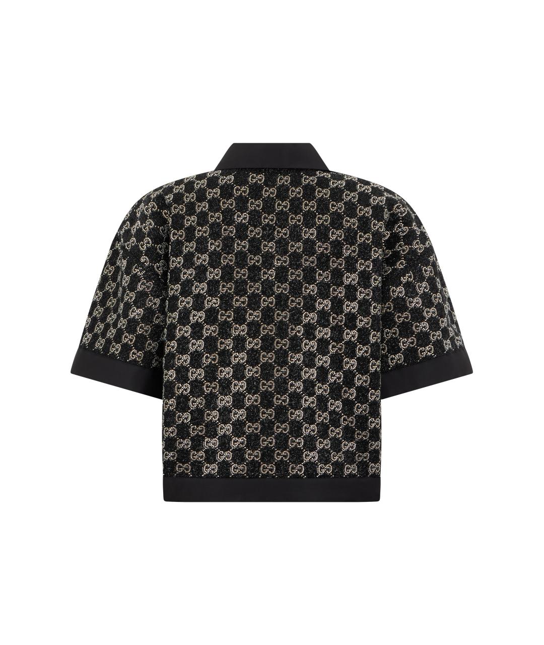 GUCCI Черная вискозная блузы, фото 2