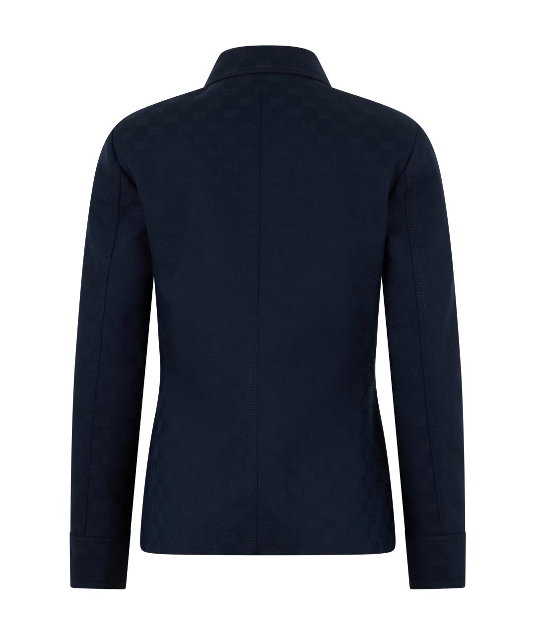 GUCCI Синяя полиэстеровая куртка, фото 2
