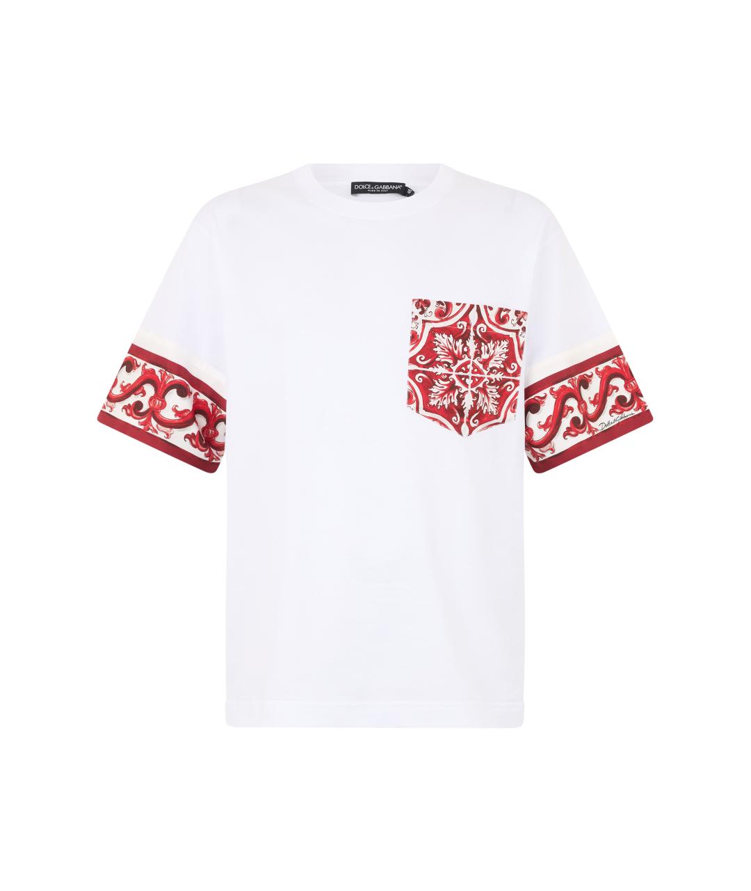 DOLCE&GABBANA Белая хлопковая футболка, фото 1