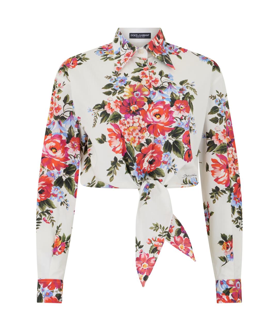 DOLCE&GABBANA Белая хлопковая рубашка, фото 1
