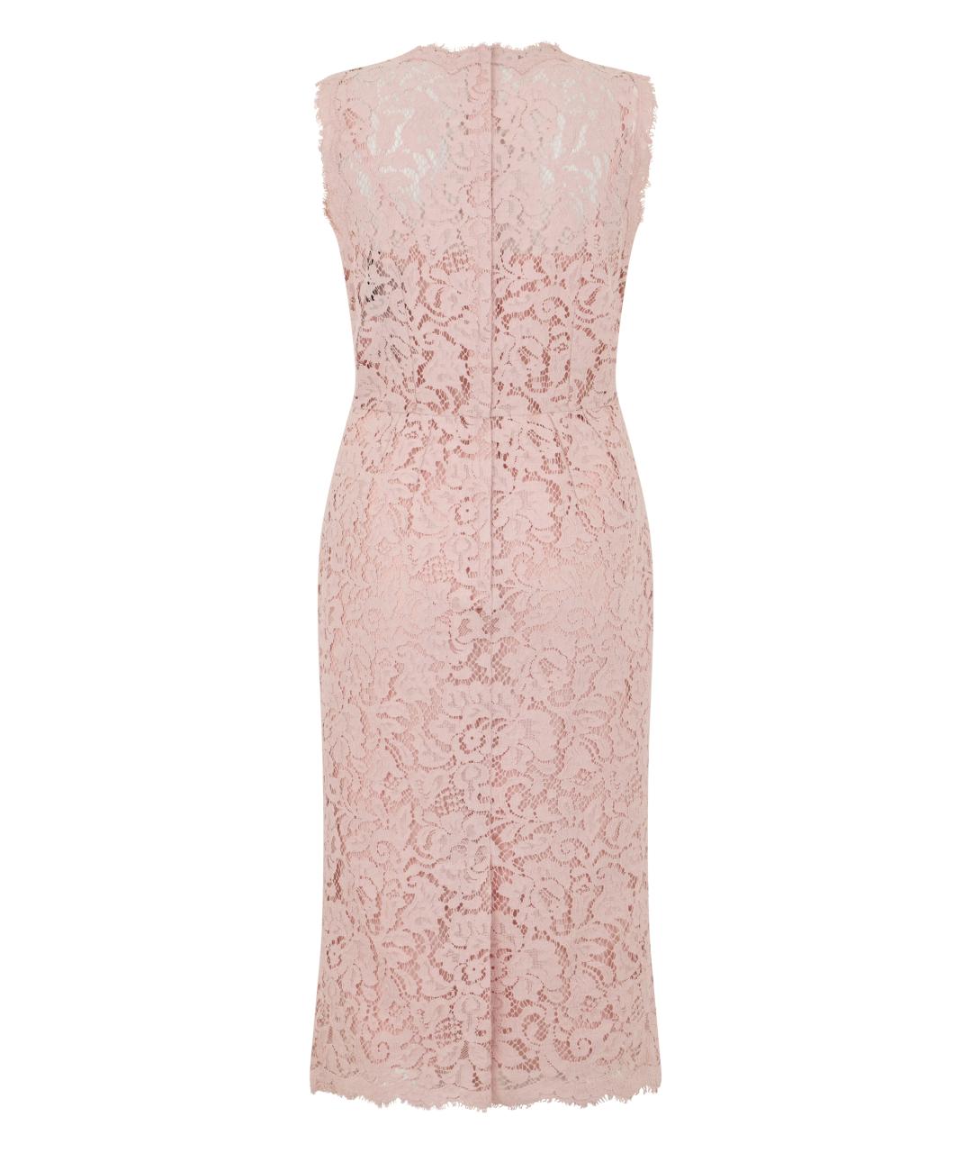 DOLCE&GABBANA Розовое хлопковое платье, фото 2
