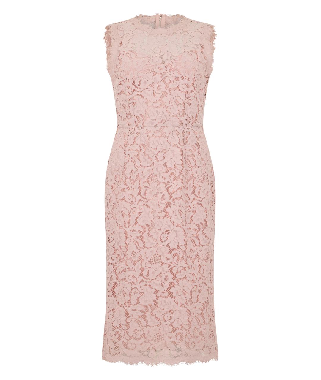 DOLCE&GABBANA Розовое хлопковое платье, фото 1
