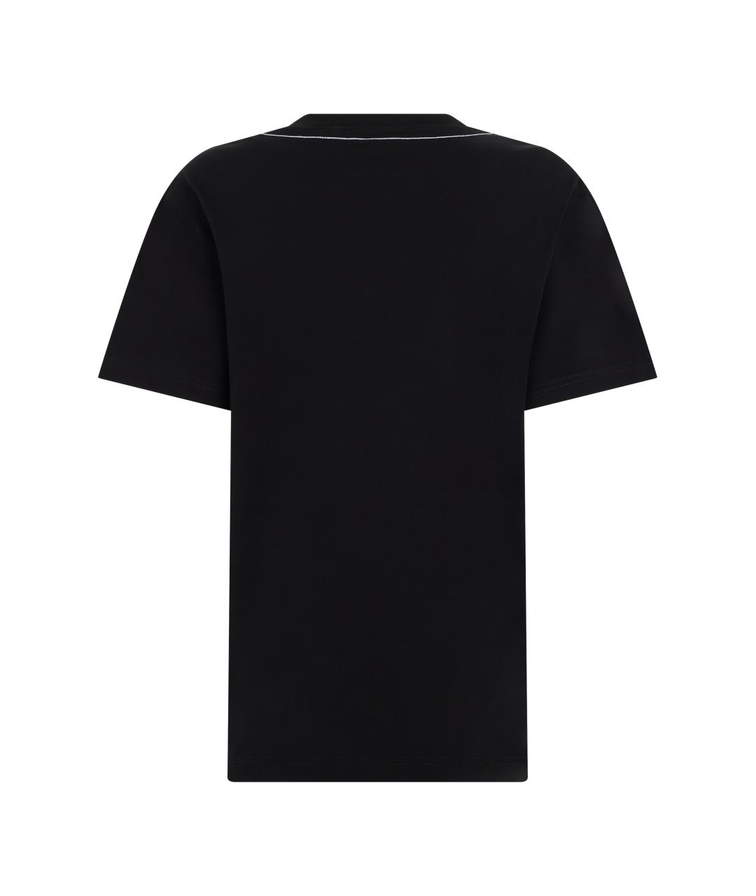 DOLCE&GABBANA Черная хлопковая футболка, фото 2