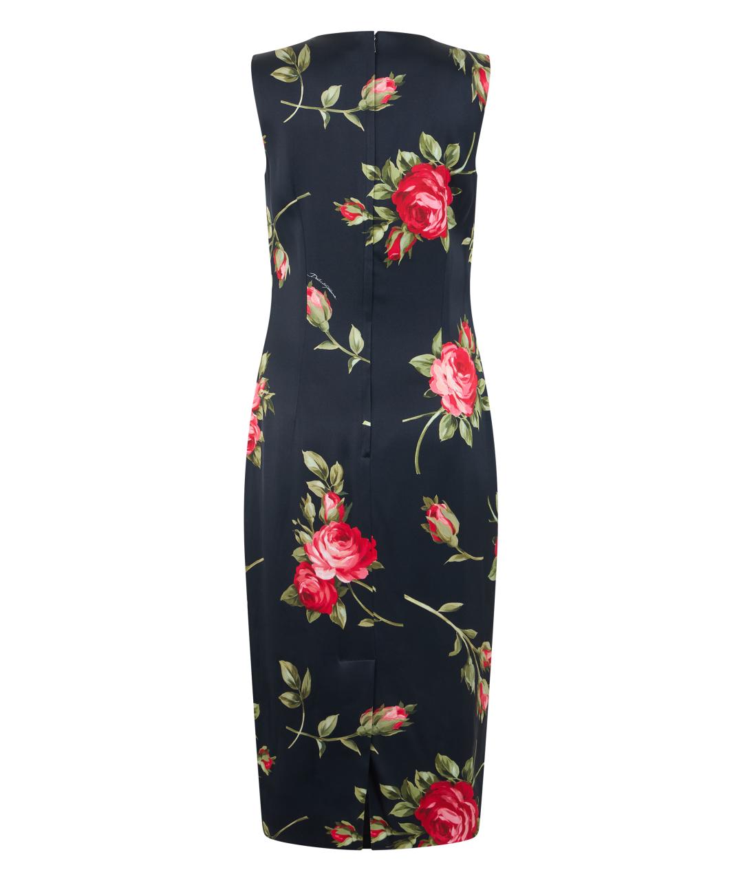DOLCE&GABBANA Черное ацетатное платье, фото 2