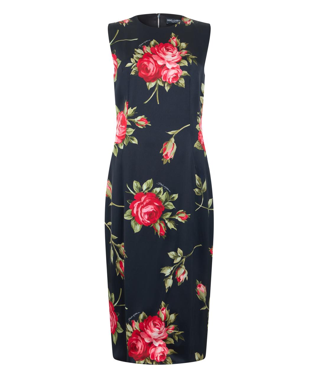 DOLCE&GABBANA Черное ацетатное платье, фото 1
