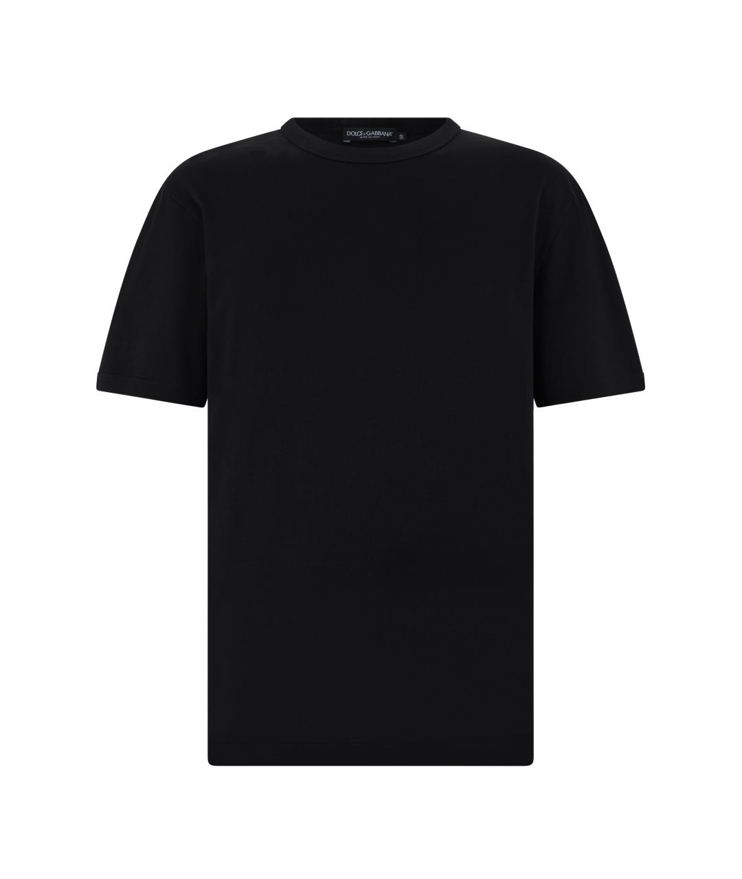 DOLCE&GABBANA Черная хлопковая футболка, фото 1