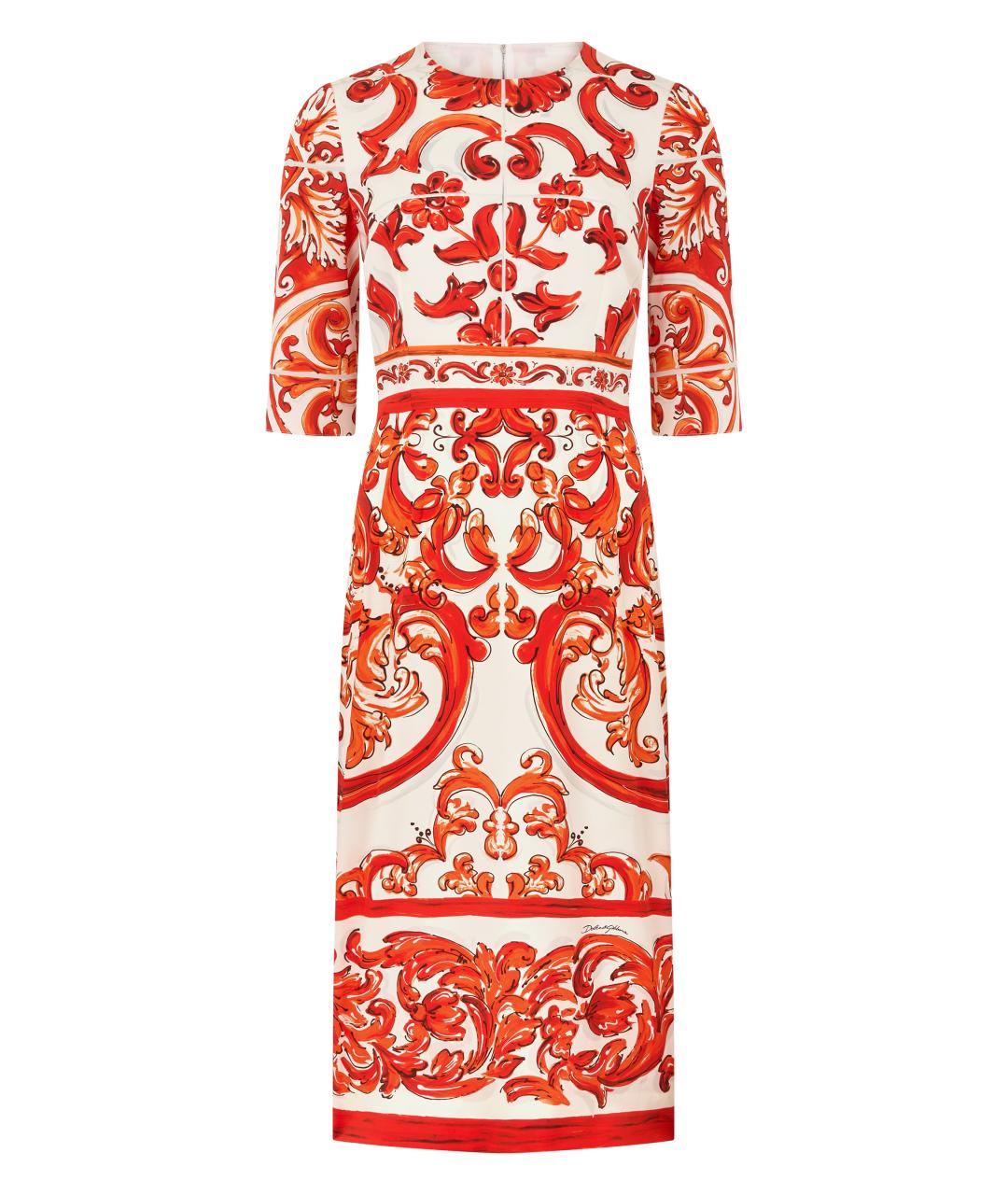DOLCE&GABBANA Красное шелковое платье, фото 1