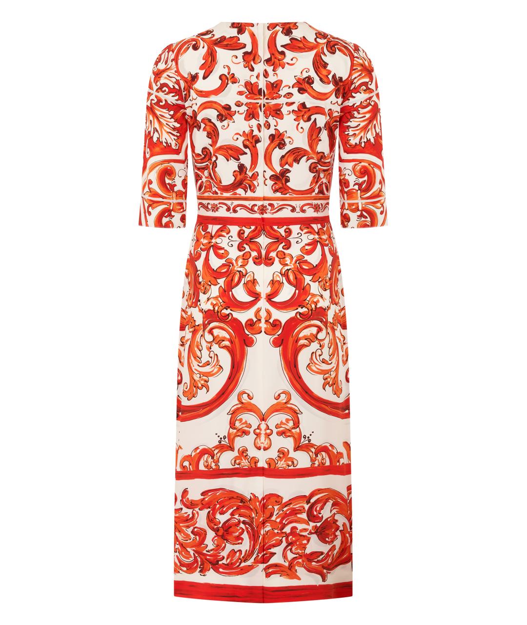 DOLCE&GABBANA Красное шелковое платье, фото 2
