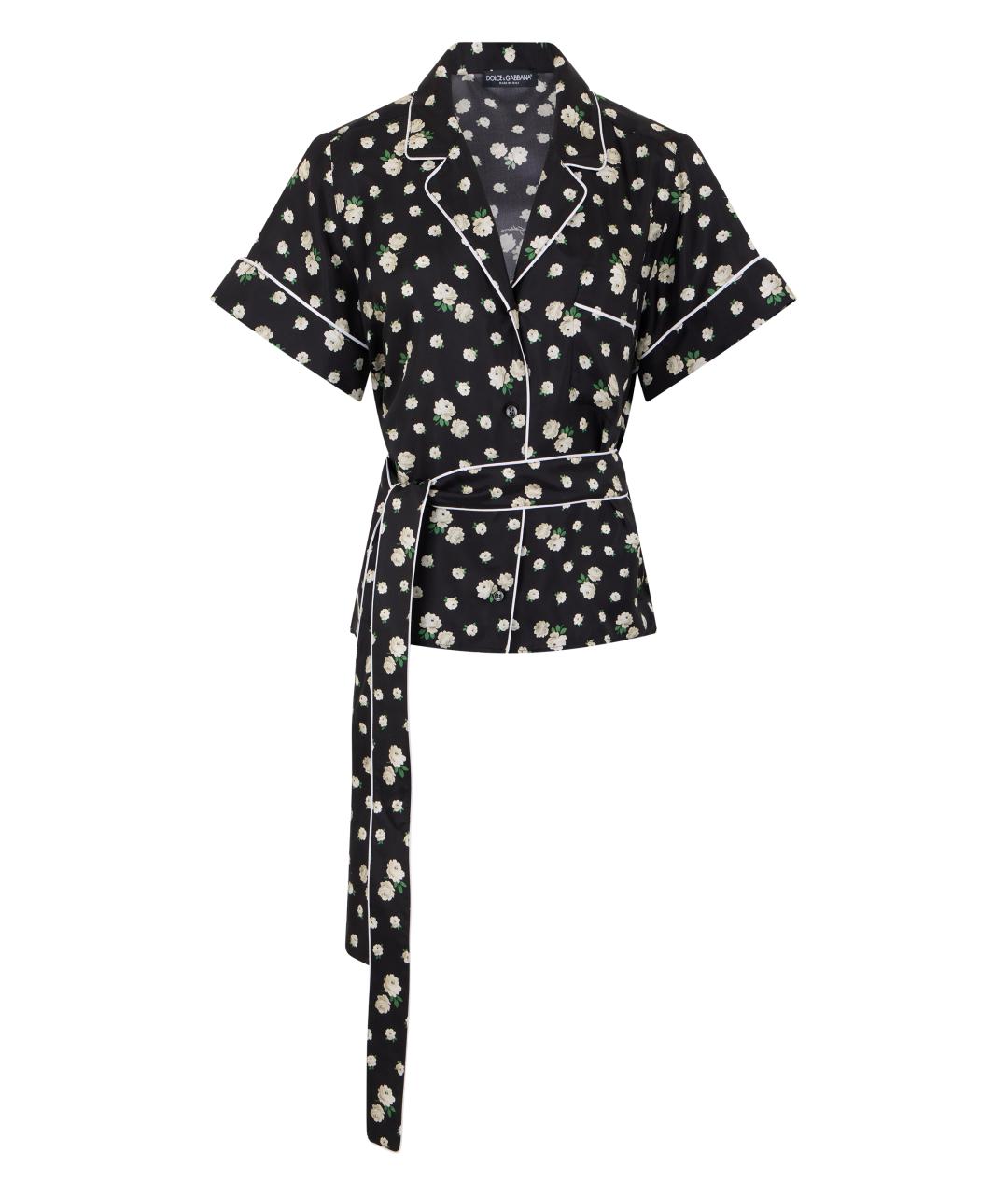 DOLCE&GABBANA Черная шелковая блузы, фото 1