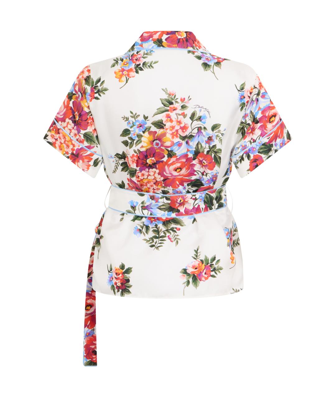 DOLCE&GABBANA Белая шелковая рубашка, фото 2