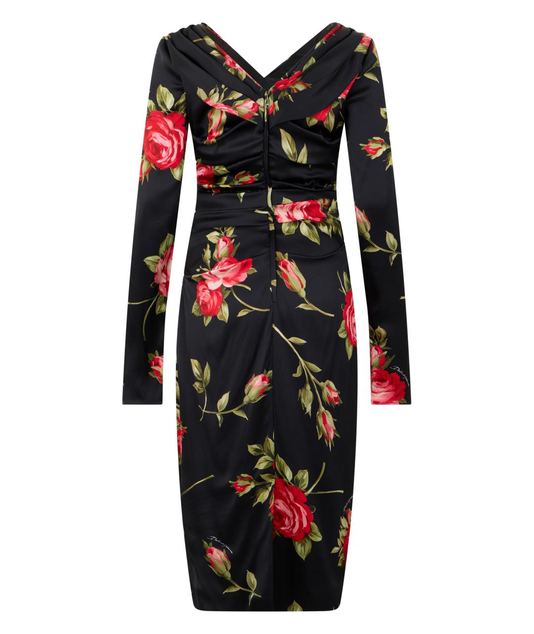 DOLCE&GABBANA Черное синтетическое платье, фото 2