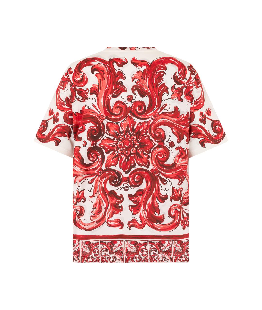 DOLCE&GABBANA Красная хлопковая футболка, фото 2