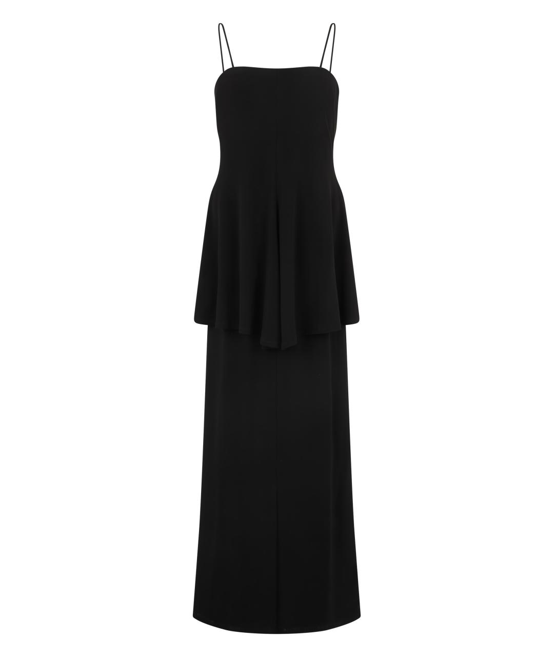 EMPORIO ARMANI Черное вискозное платье, фото 1