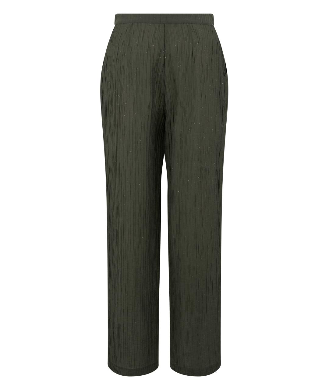 EMPORIO ARMANI Зеленые лиоцелл прямые брюки, фото 2