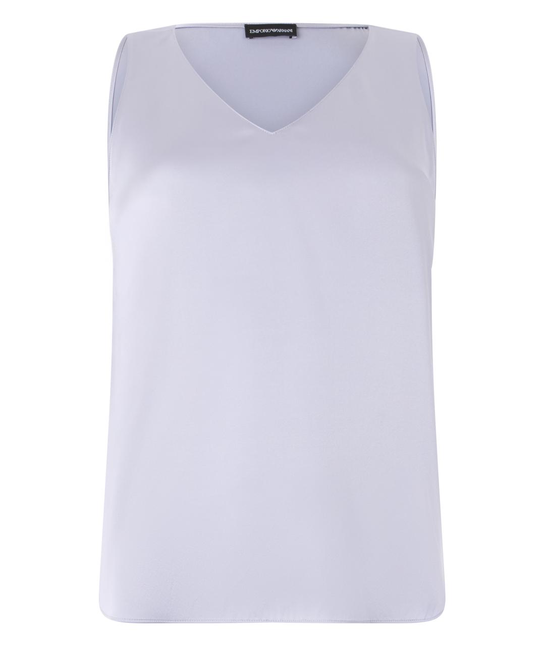EMPORIO ARMANI Фиолетовая шелковая блузы, фото 1