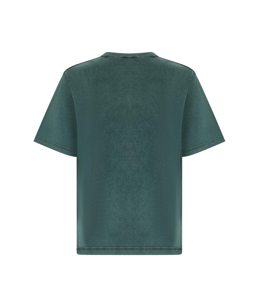 DOLCE&GABBANA Зеленая хлопковая футболка, фото 2