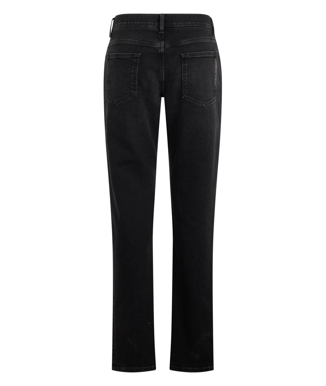 DOLCE&GABBANA Черные хлопковые джинсы скинни, фото 2