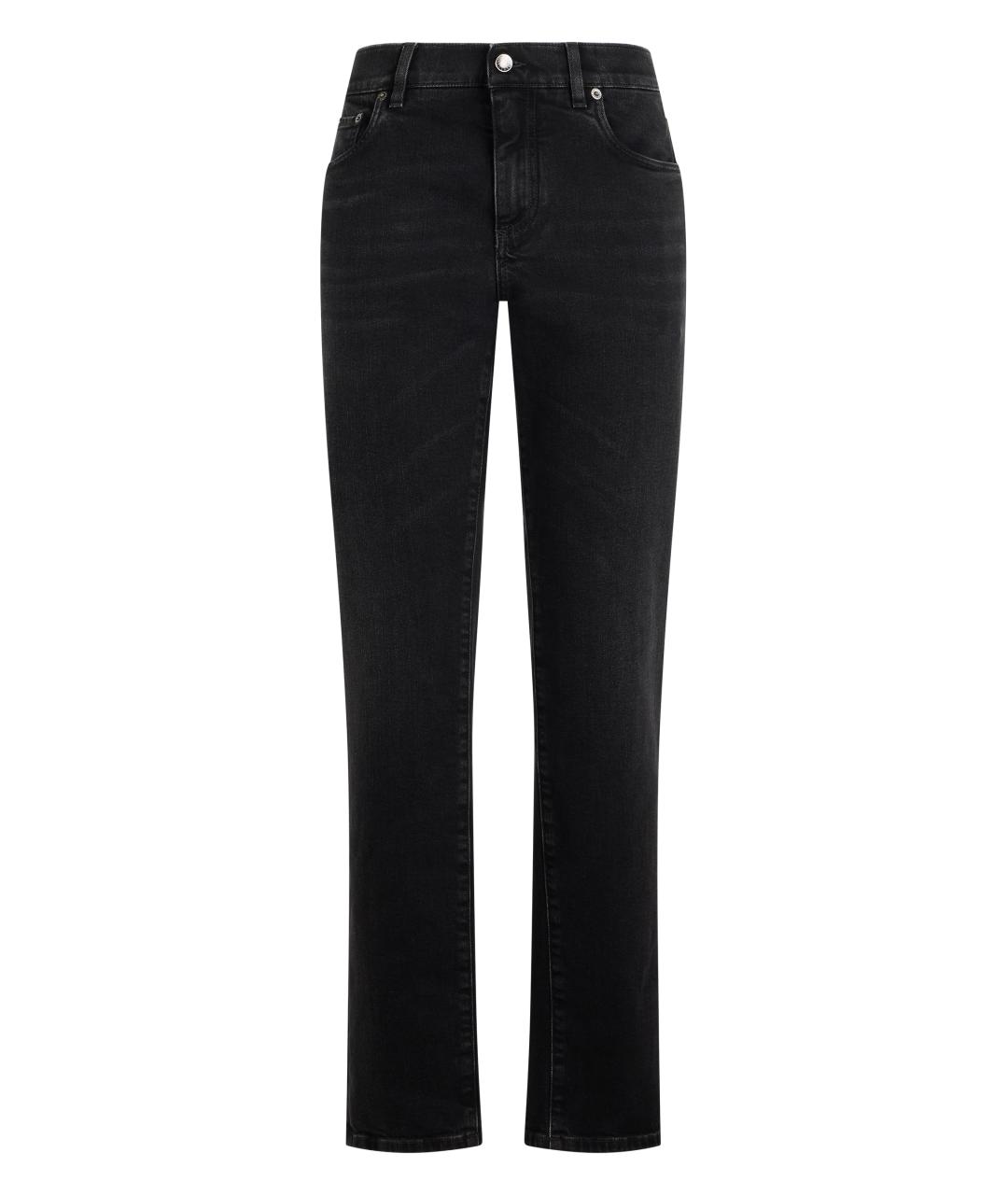 DOLCE&GABBANA Черные хлопковые джинсы скинни, фото 1