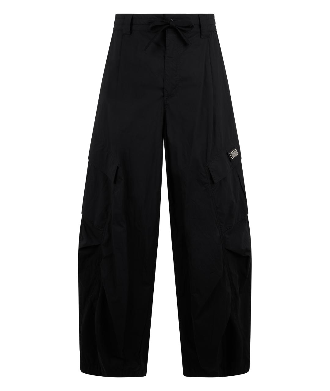 DOLCE&GABBANA Черные хлопковые повседневные брюки, фото 1