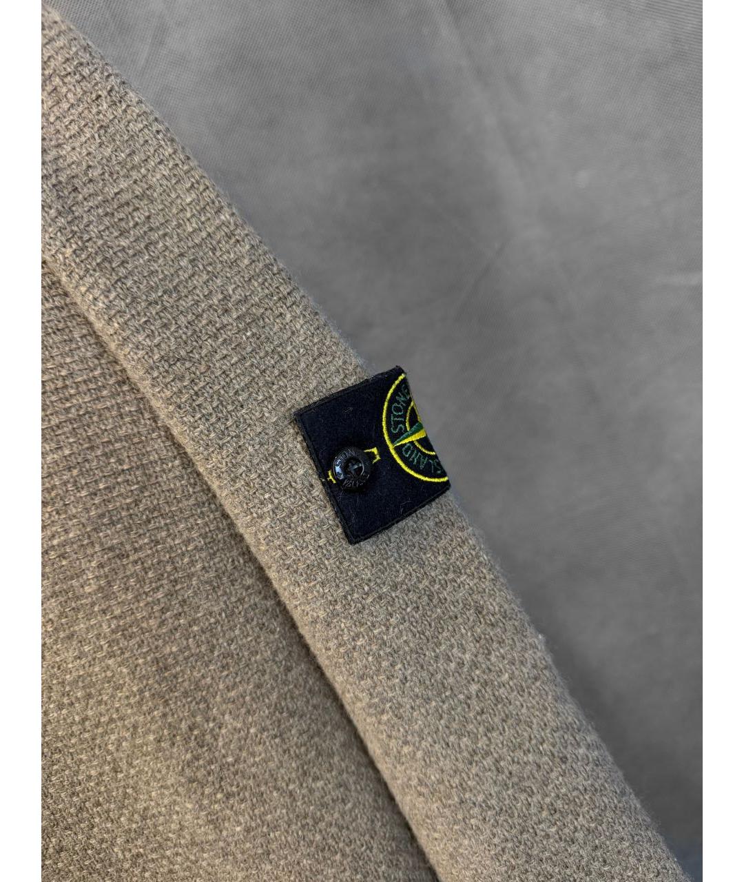 STONE ISLAND Коричневый шерстяной кардиган, фото 4